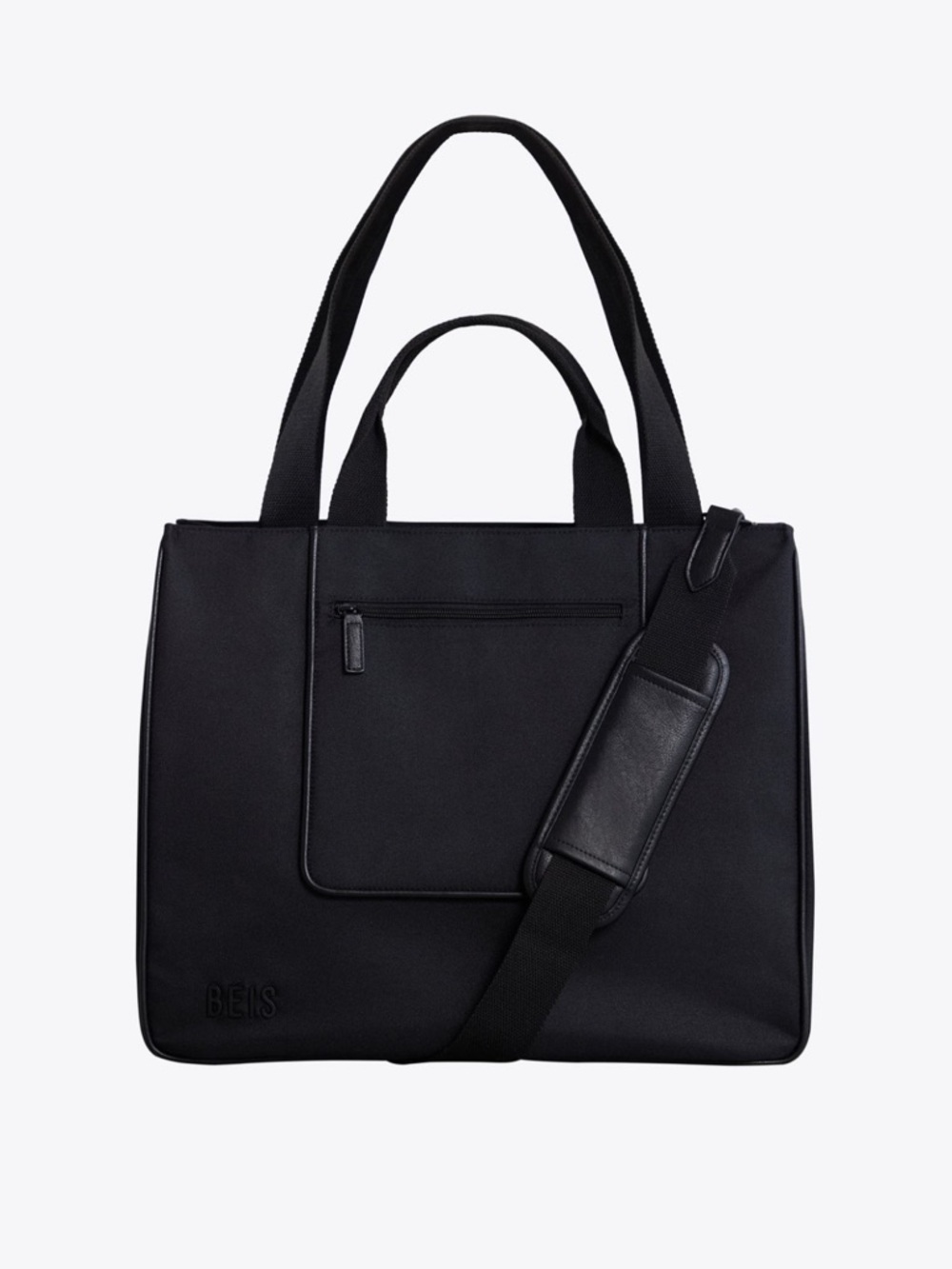 BEIS Black East to West Laptop Tote